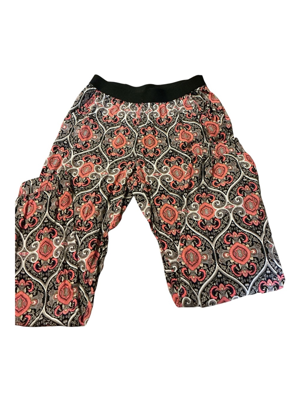 Joe Benbasset Black and Coral Patterned Girls Shorts